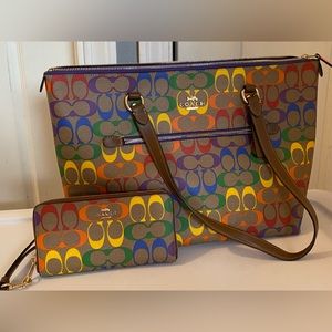 Coach Pride Handbag and Wristlet Wallet